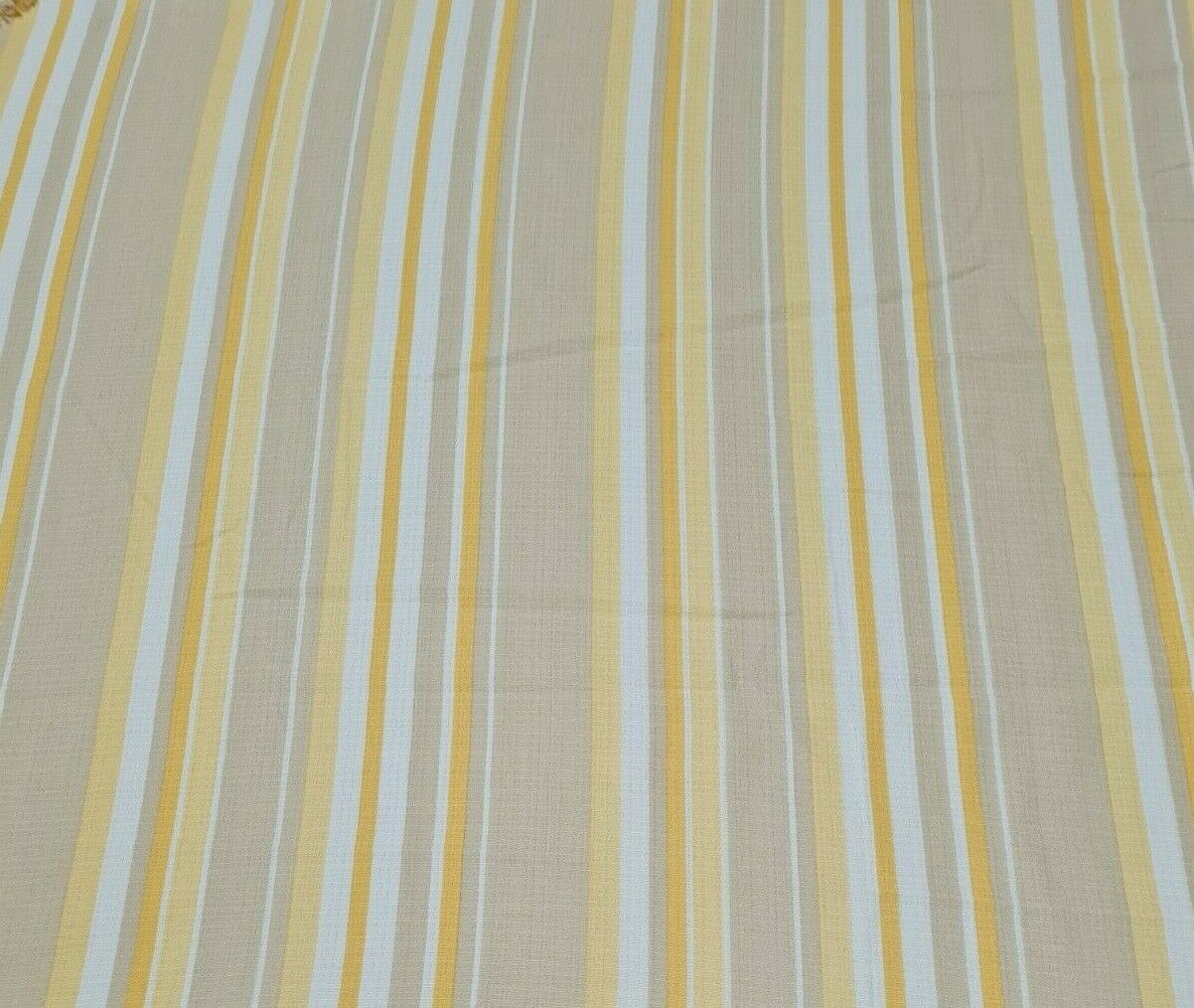 STRIPED LINEN LOOKING POLYESTER FABRIC-SOLD BY THE METRE