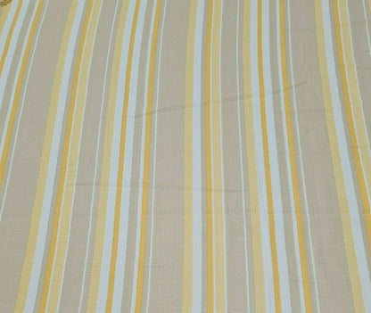 STRIPED LINEN LOOKING POLYESTER FABRIC-SOLD BY THE METRE