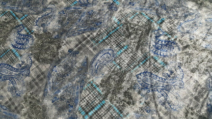 VELVET JERSEY FABRIC PRINTED STRETCH -140 CM WIDE - SOLD BY THE METRE