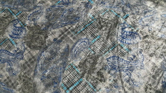 VELVET JERSEY FABRIC PRINTED STRETCH -140 CM WIDE - SOLD BY THE METRE