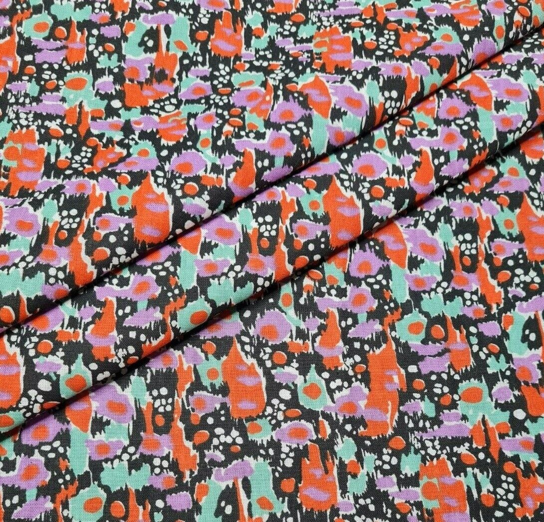 Egyptian Cotton Fabric Vintage Abstract Printed 33" Wide Sold by the Metre