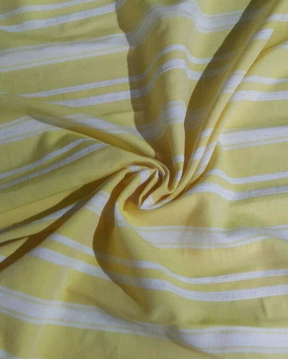 STRIPED VISCOSE / COTTON / POLYESTER FABRIC - SOLD BY THE METRE