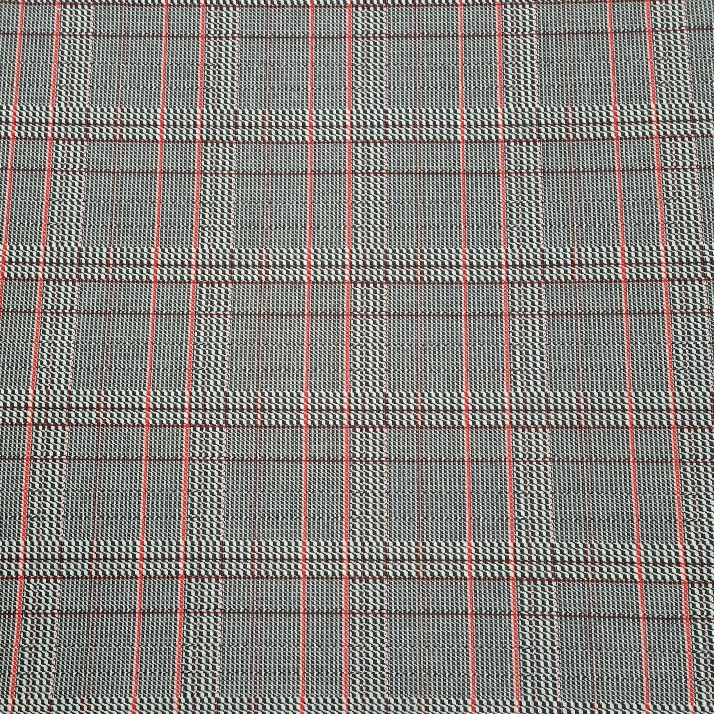 Jersey Ponte Fabric Checked Dressmaking Sold By The Metre