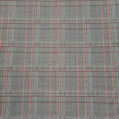 Jersey Ponte Fabric Checked Dressmaking Sold By The Metre