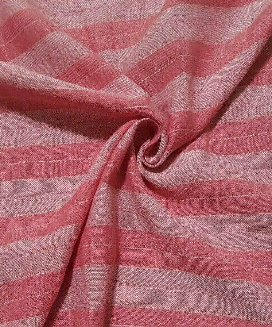 STRIPED COTTON VISCOSE POLYESTER FABRIC - SOLD BY THE METRE