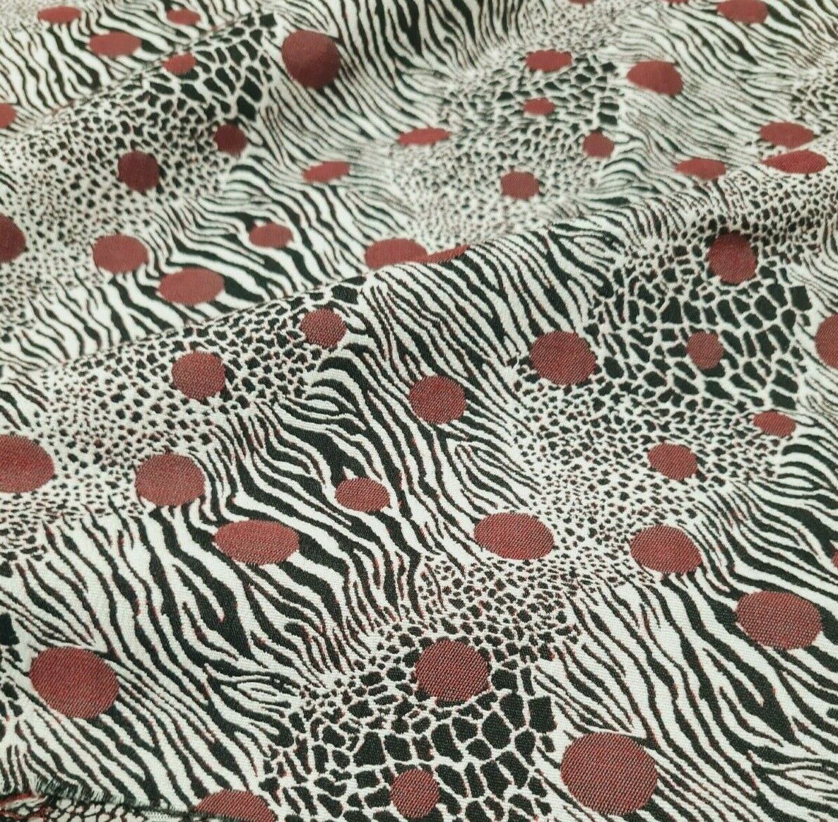 JACQUARD FABRIC ANIMAL SPOTTED PATTERN SOLD BY 1.80 METRES