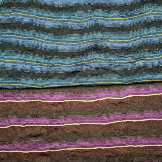 Jersey Knit Fabric Striped and Crinkled 53" Wide Sold By The Metre