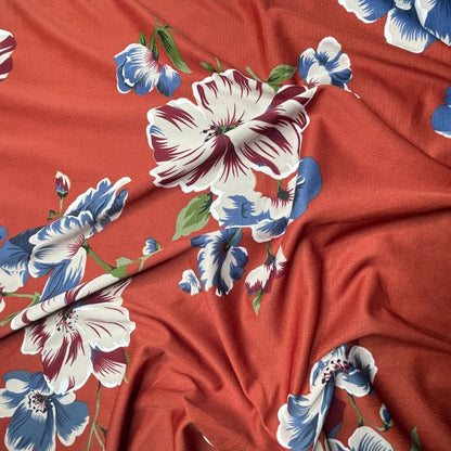 Floral Printed Jersey Fabric 2 Way Stretch 55" Wide Sold By Metre