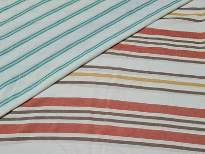 STRIPED THIN VISCOSE / POLYESTER FABRIC - SOLD BY THE METRE