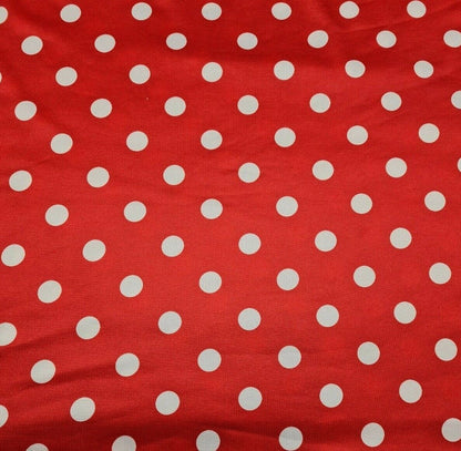 Jersey Fabric Polka Dot Printed Soft And 2Way Stretch 55" Wide Sold By Metre