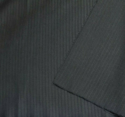 Wool Viscose Suit Fabric Striped Navy Colour Non Stretch 55" Wide Sold By Metre