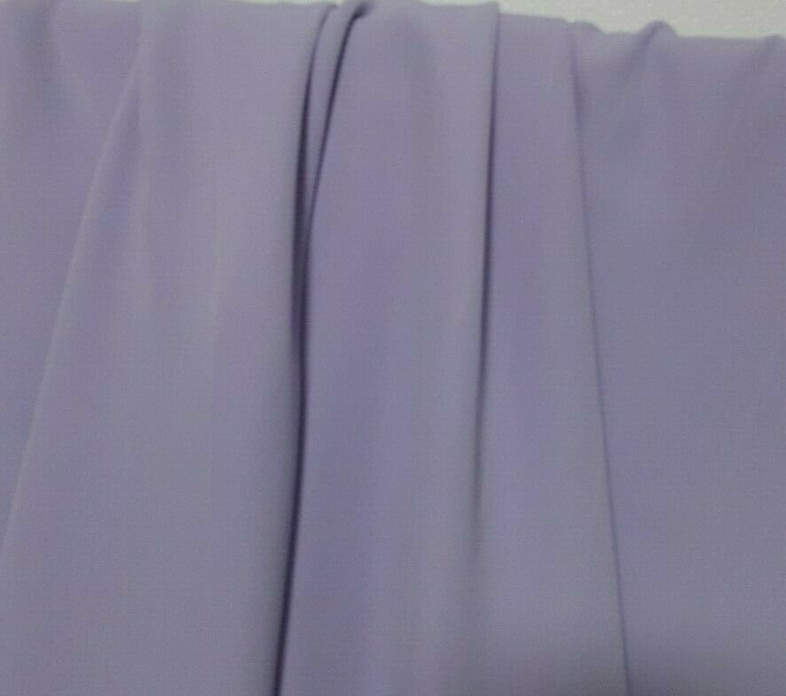 WHITE STRIPED LIGHT LILAC COLOUR GEORGETE FABRIC-SOLD BY THE METER