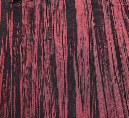 Crinkled Taffeta Fabric Light Green Burgundy And Brown Colours 51" Wide