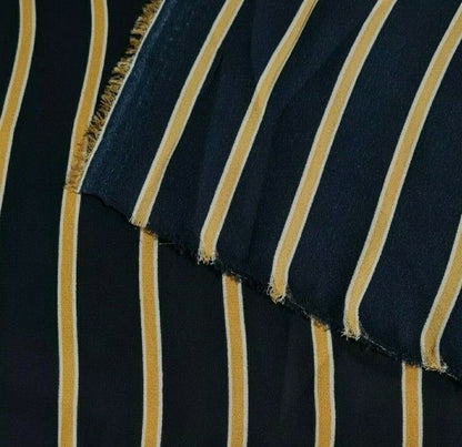 Chiffon Crepe Fabric Striped Dressmaking 55" Wide