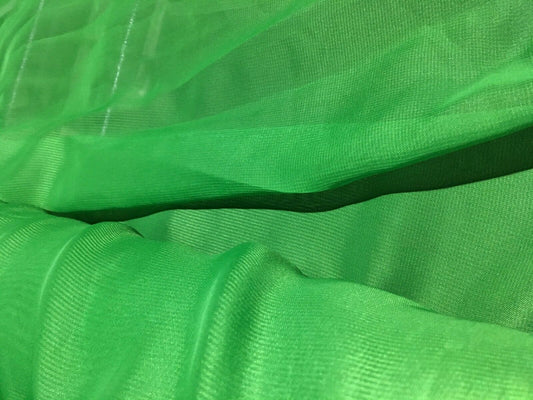 GREEN CHIFFON FABRIC-140 CM WIDE-SOLD BY THE METER