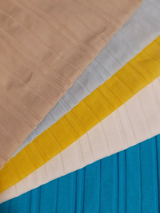 STRIPED STRETCH JERSEY FABRIC - SOLD BY THE METRE