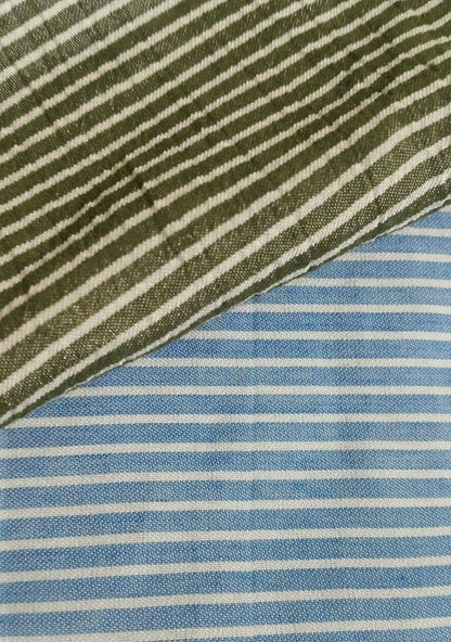 STRIPED VISCOSE / POLYESTER FABRIC - SOLD BY THE METRE