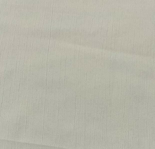 Viscose Polyester Fabric Off White Crinkle Effect 55" Sold By Metre