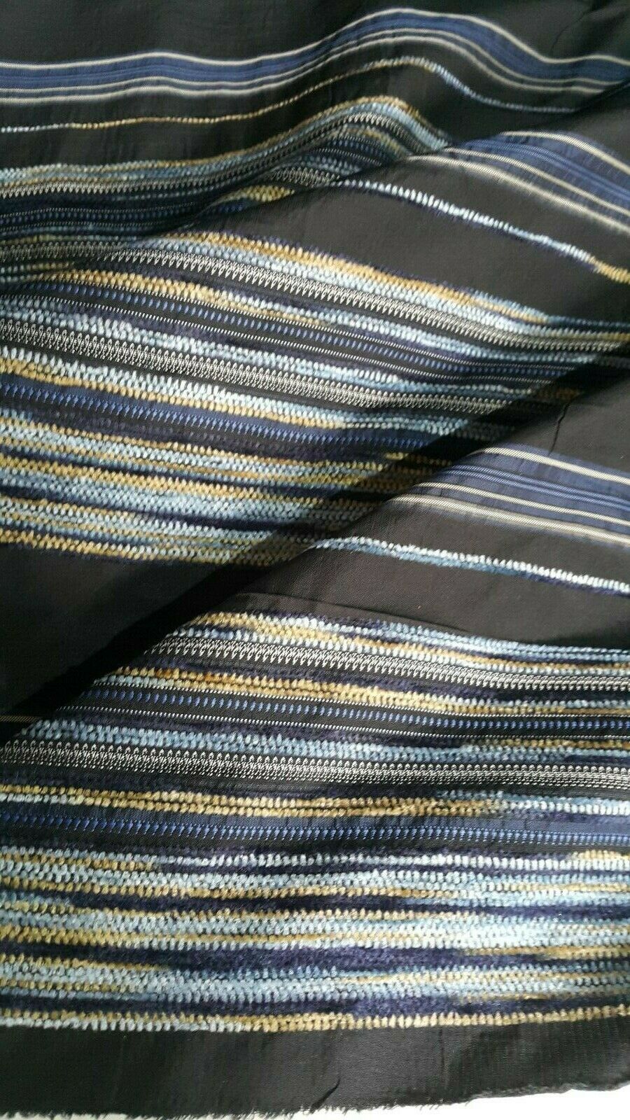 VELVET STRIPED TAFFETA FABRIC-SOLD BY THE METER