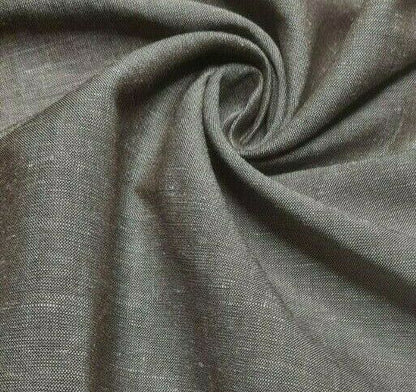 Linen Blend Fabric Brown Melange Colour 55" Wide