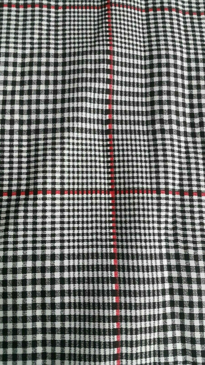 CHECKED STRETCH POLYCOTTON FABRIC-SOLD BY THE METER