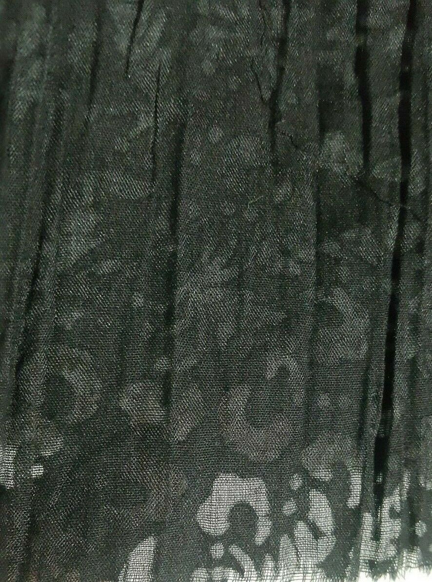 COTTON POLYESTER FABRIC PERFORARED AND CRINKLED BLACK COLOUR- SOLD BY METRE