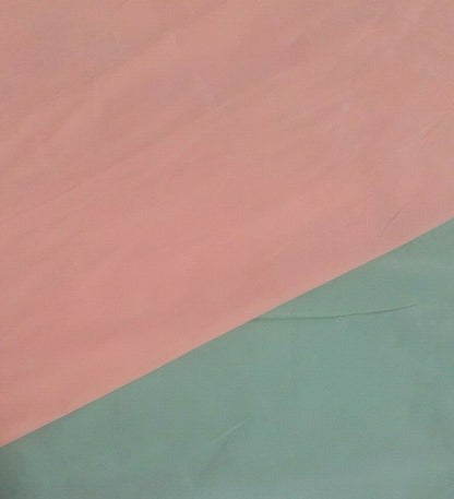 PEACH AND MINT GREEN PLAIN TAFFETA FABRIC - SOLD BY THE METRE