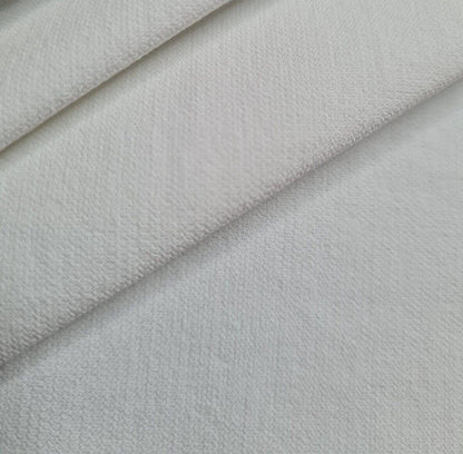 White Cotton Blend Fabric Woven 4 Way Stretch 47" Wide