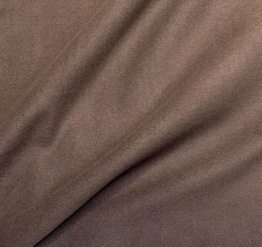 Cotton Fabric Brushed Texture Brown Colour 2 Way Stretch 55" Wide Sold By Metre