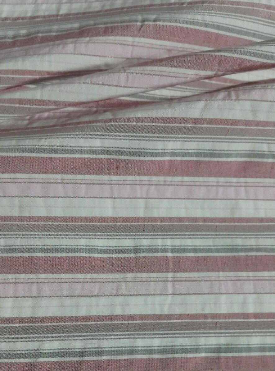 STRIPED POLYCOTTON (TAFFETA TEXTURE) FABRIC-SOLD BY THE METRE