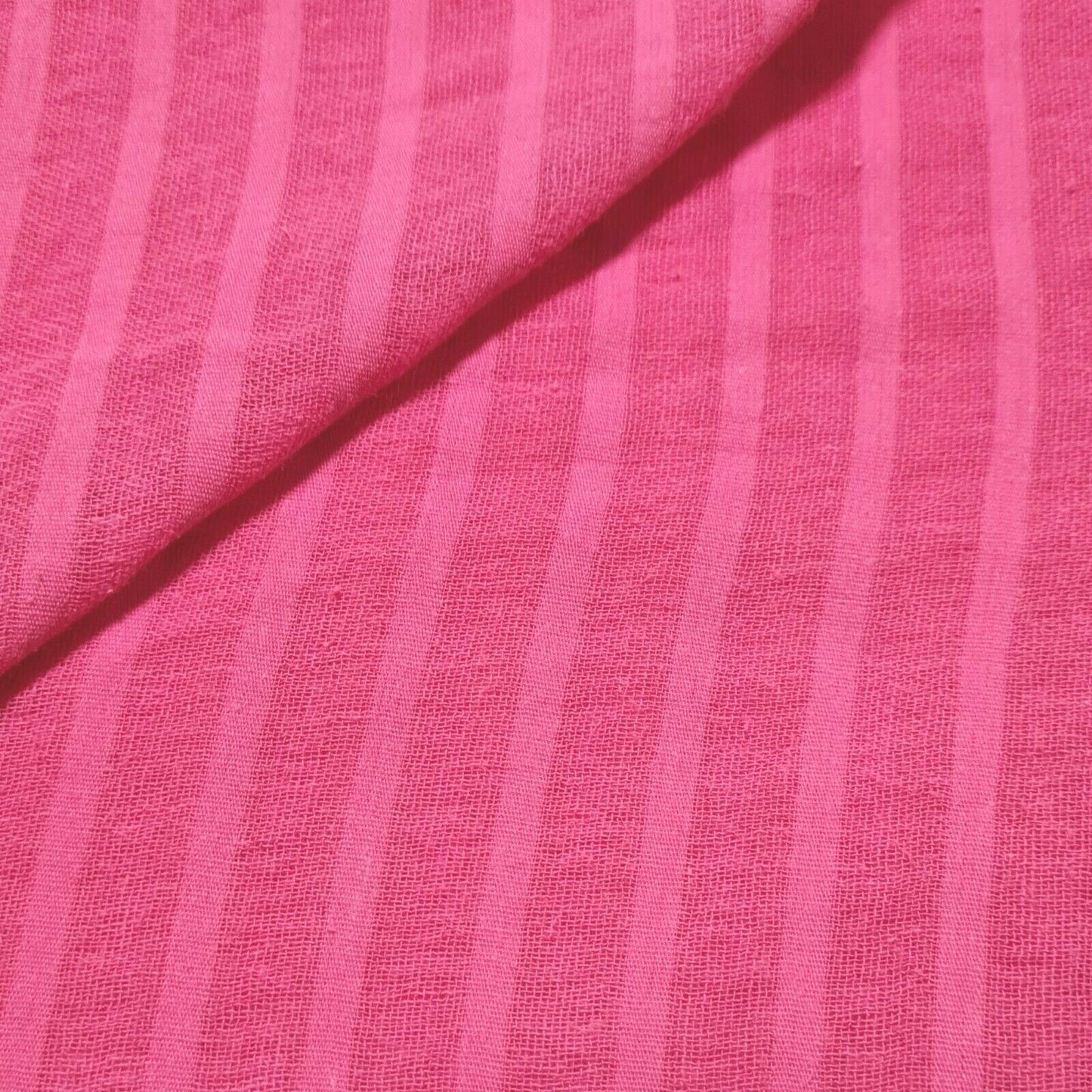 Crinkled Cotton Gauze Cheesecloth Fabric Striped 51" Wide Sold By The Metre