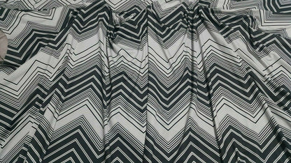 ZIG ZAG PRINTED STRETCH JERSEY LYCRA FABRIC-SOLD BY THE METER