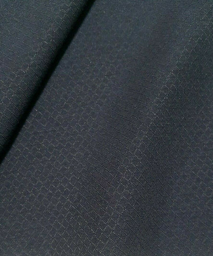 SMALL FIGURED NAVY BLUE POLY VISCOSE FABRIC-SOLD BY THE METRE