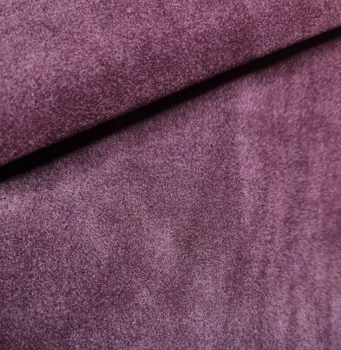 Cotton Velour Fabric Matte Plum Colour 55" Wide Sold By The Metre