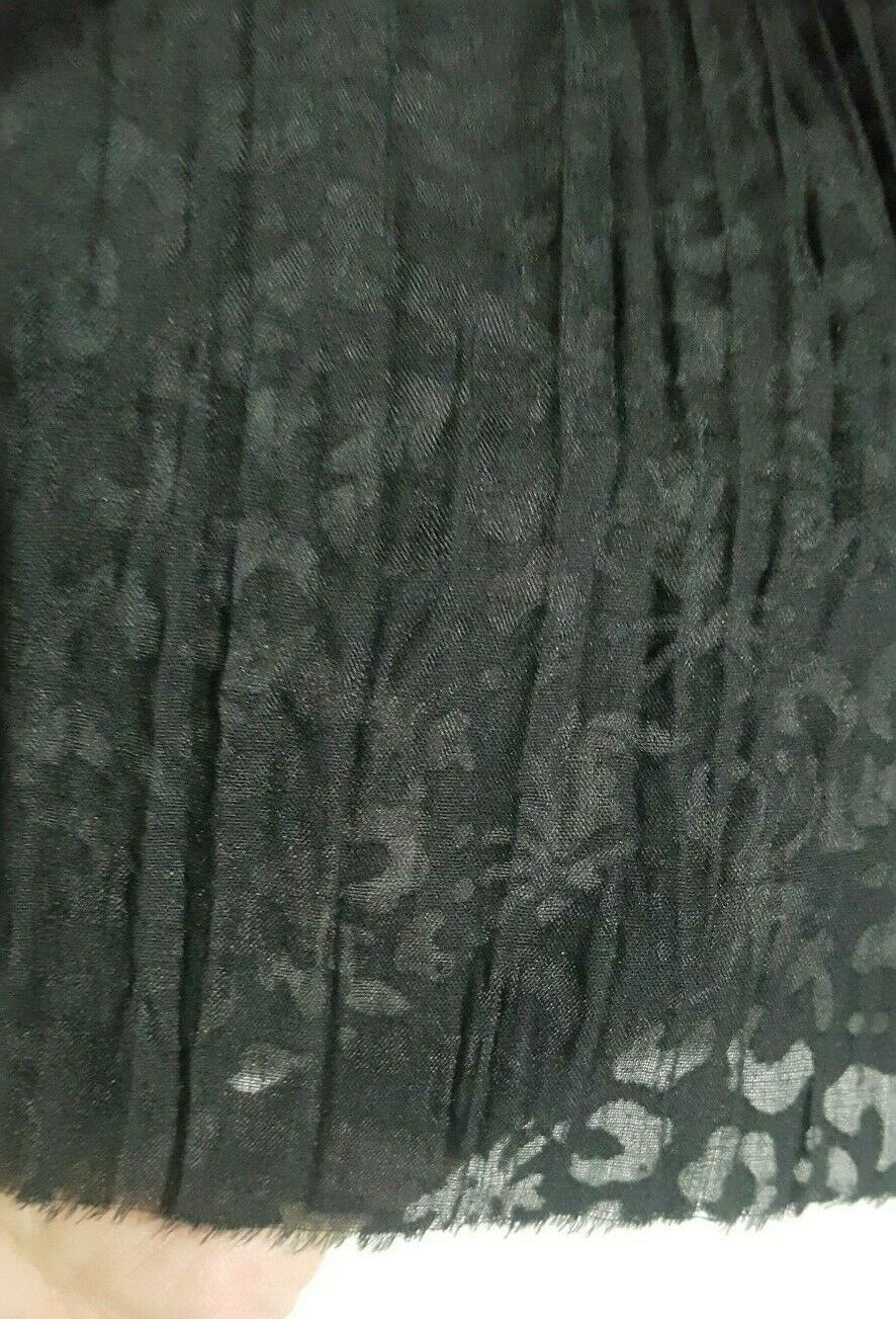 COTTON POLYESTER FABRIC PERFORARED AND CRINKLED BLACK COLOUR- SOLD BY METRE