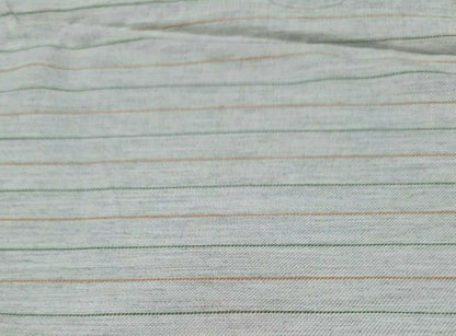 STRIPED GREY MELANGE VISCOSE FABRIC - SOLD BY THE METRE