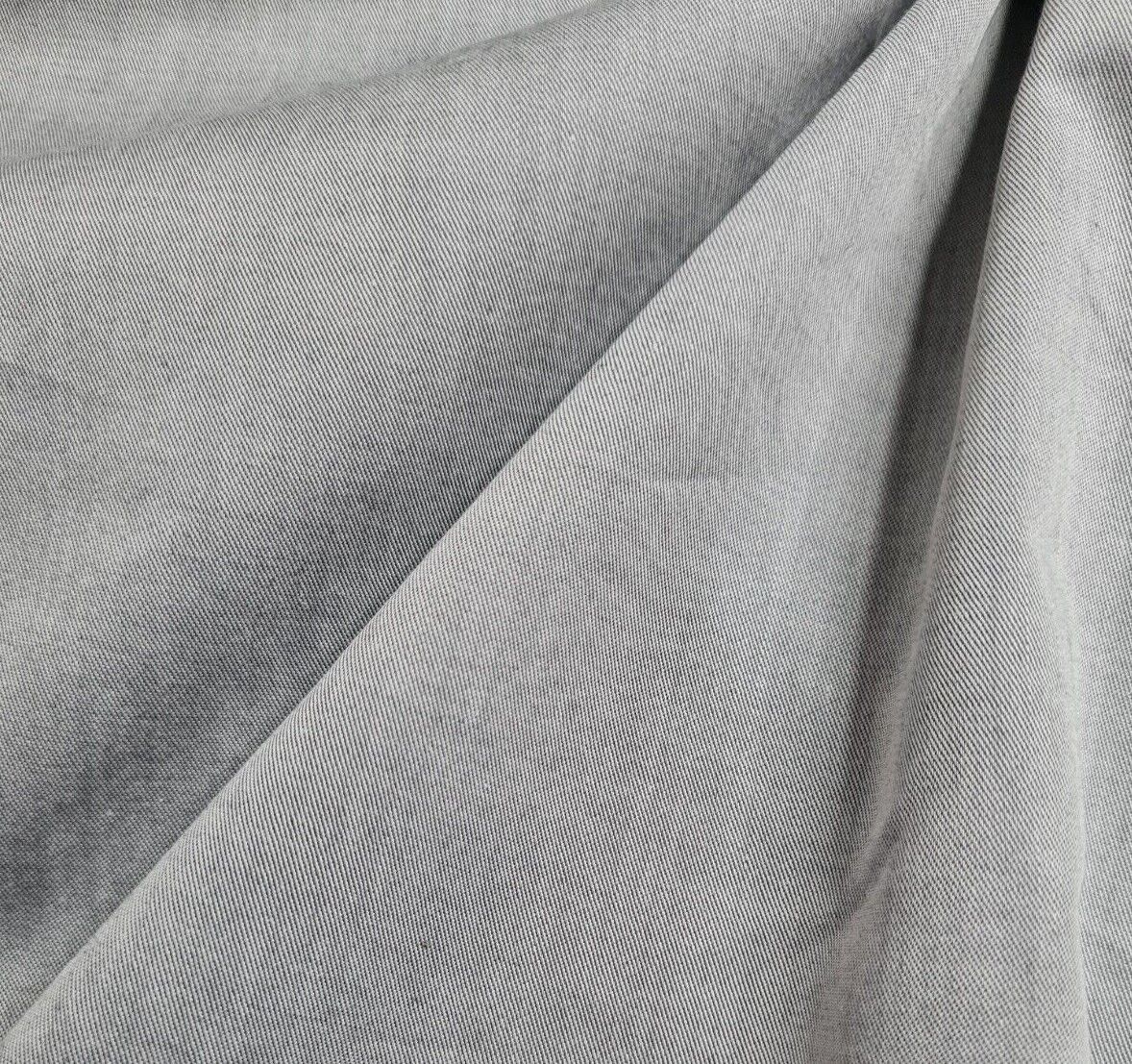 Cotton Shirt Fabric Light Grey Melange Non Stretch 55" Sold By Metre