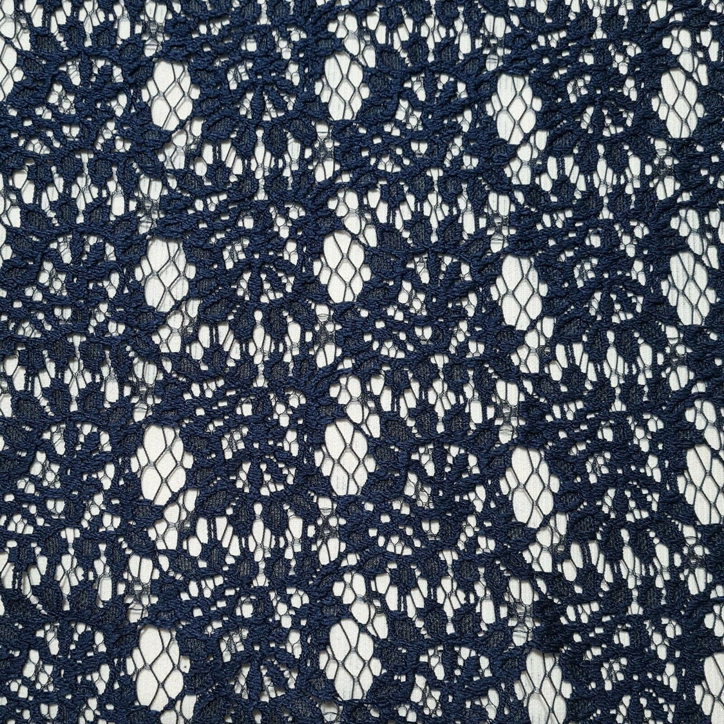 Lace Fabric Royal Blue Green And Navy Colours Non-Stretch 55" Wide Sold By Metre