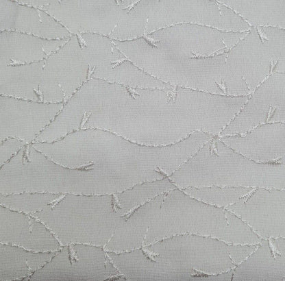 Embroidered Georgette Fabric Off White Colour 55" Wide Sold By Metre