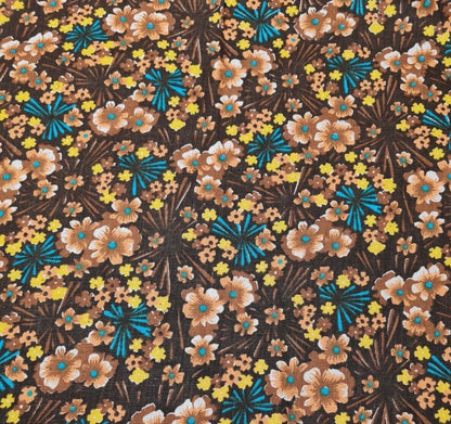 Egyptian Cotton Fabric Vintage Floral Printed 33" Wide Sold by the Metre