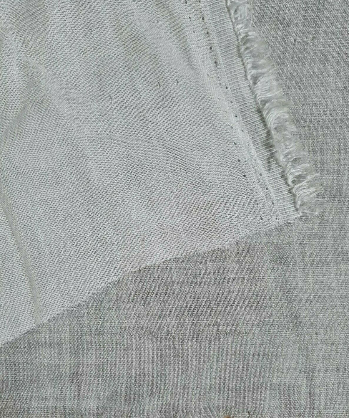 GREY MELANGE DOUBLE LAYERED VISCOSE FABRIC - SOLD BY THE METRE B3/210