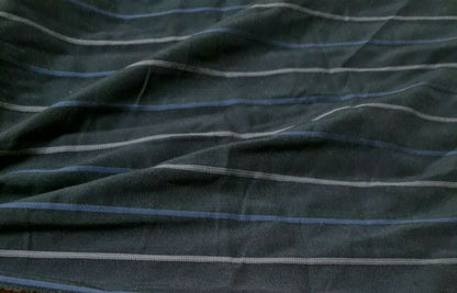 STRIPED BLACK STRETCH SHIRT FABRIC - SOLD BY THE METRE