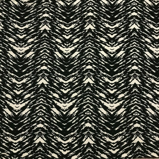 Viscose Lycra Jersey Fabric Black And White Printed 63" Sold By Metre A1-118