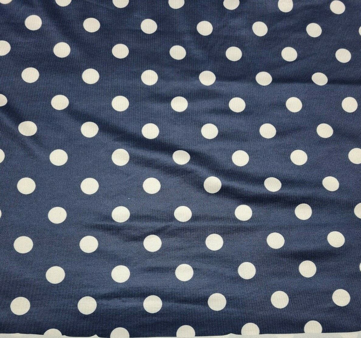 Jersey Fabric Polka Dot Printed Soft And 2Way Stretch 55" Wide Sold By Metre