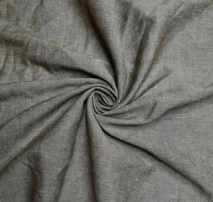 Linen Blend Fabric Brown Melange Colour 55" Wide