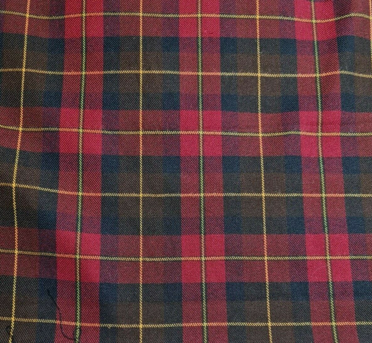 Check Tartan Polyviscose Fabric 55" Wide Sold By Metre