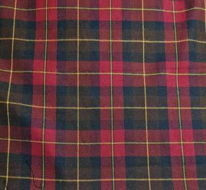 Check Tartan Polyviscose Fabric 55" Wide Sold By Metre