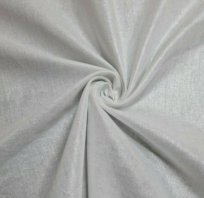 Cotton Voile Fabric Shiny Silver Print 55" Wide Sold By Metre