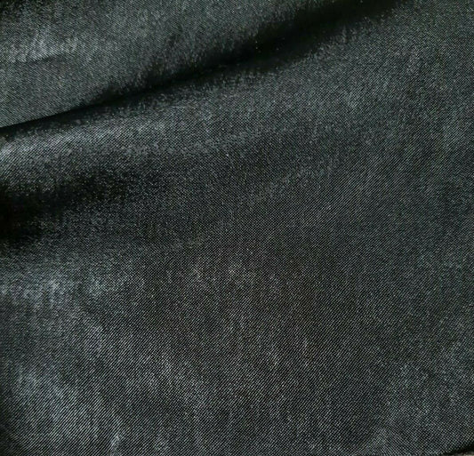 BLACK SATIN FABRIC - SOLD BY THE METRE