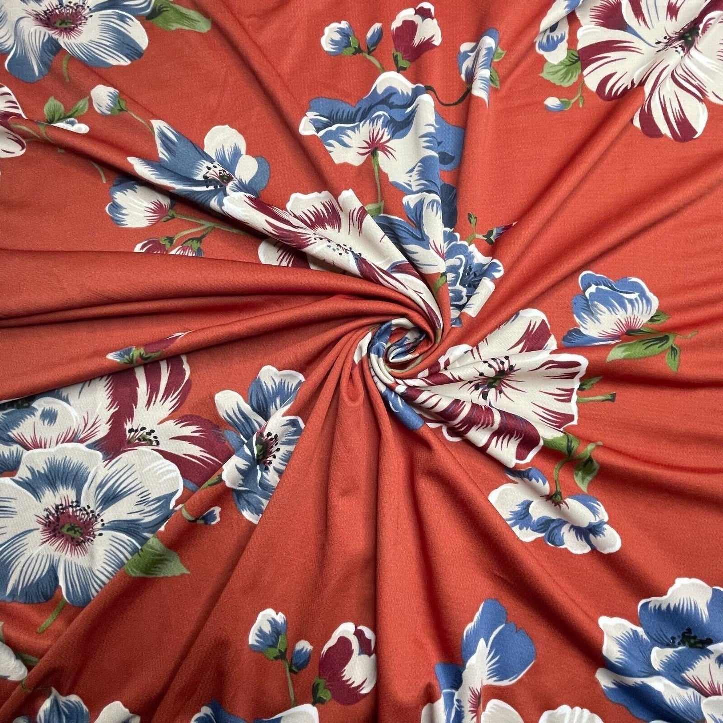 Floral Printed Jersey Fabric 2 Way Stretch 55" Wide Sold By Metre